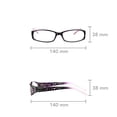 thumbnail image 6 of M Readers Women's Amber +1.75 Rectangle Reading Glasses with Case, Purple, 6 of 6