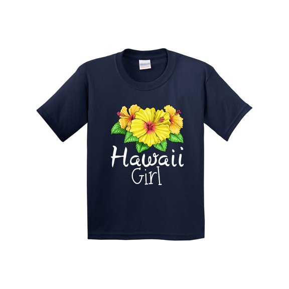 Inktastic Hawaii Girl Hibiscus Flowers Youth T-Shirt