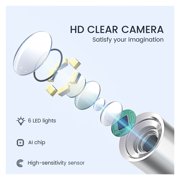 Ear Camera with 5.0 Inch Digital Otoscope 1080P HD LCD Screen Safety Visual Ear Cleaning Camera with 6 LED Ear Spoon ,Various Applicable