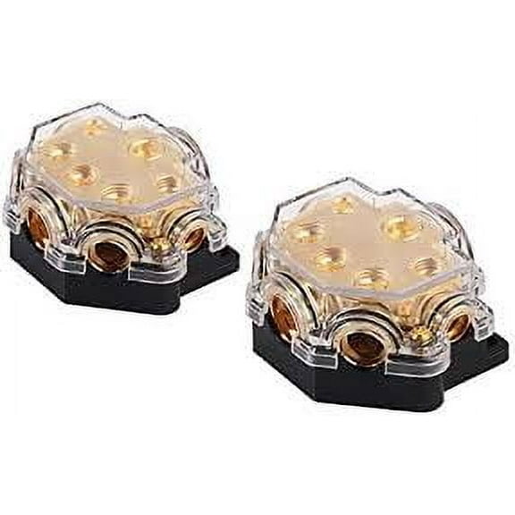 2 Absolute PD-150G 0-2-4 Gauge 1 in 5 Ways Out Power Splitter Distribution Block