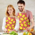 thumbnail image 3 of Yellow Lemon Fruit Dots Red Pattern Apron-Garden Aprons for Women with Pockets-Cotton Linen Waterproof Kitchen Cooking Gardening Aprons Adjustable for Kitchen,Cooking,BBQ and Salon 33x27 Inch, 3 of 7