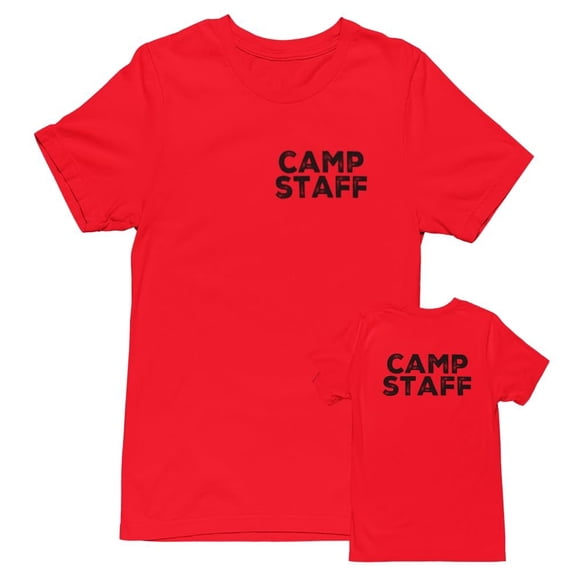 Men's Camp Staff Tee NR, Chest & Back, Red, 2XL