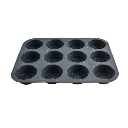 

YEAUEME Silicone Cupcake Pan 12-Cup Cake Waffle Mold BPA Free Muffin Tray for Oven Non-Stick Dishwasher Safe Cupcake Baking Molds for Oven