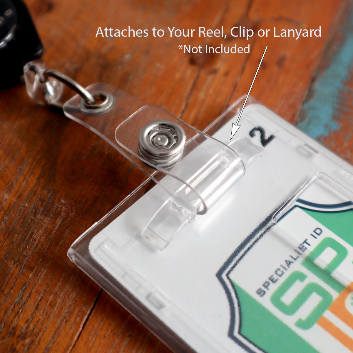 Clear Double-Sided Vertical Rigid ID Holder (54 X 86mm) (CR80