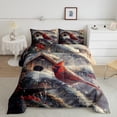 thumbnail image 2 of YST 7Pcs Cardinal Bedding Sets for Kids Teens Adults 3D Birds Print Comforter Set,Winter Pine Tree Comforter Sets Full Natural Animal Landscape Bed In A Bag Christmas Pillow Covers, 2 of 5