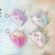 thumbnail image 5 of Lindo monedero de dibujos animados en forma de semicírculo con unicornio bordado, lindo monedero de peluche teñido anudado entrecerrado, 5 of 6