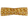 thumbnail image 1 of Abstract Headband, Geometrical Shapes from Sixties Retro Tile Pattern Illustration Old Fashioned, Elastic and Soft Women's Bandana for Sports and Everyday Use, Grey Red Coconut, by Ambesonne, 1 of 3