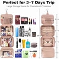 thumbnail image 2 of Cosmetic bag, hanging cosmetic bag for women, large waterproof cosmetic bag, organizer, with elastic, for, 2 of 5