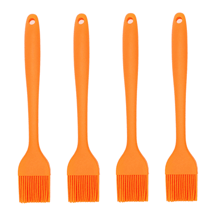 

Silicone Basting Pastry Brush Heat Resistant Pastry Brush Set Strong Steel Core and One-Pieces Design Perfect for BBQ Grill Baking Kitchen Cooking Orange