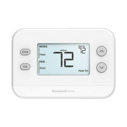 Honeywell Non-Programmable, 3H/2C Heat Pump, 2H/2C Conventional, Large Display Thermostat, TH1320U4002