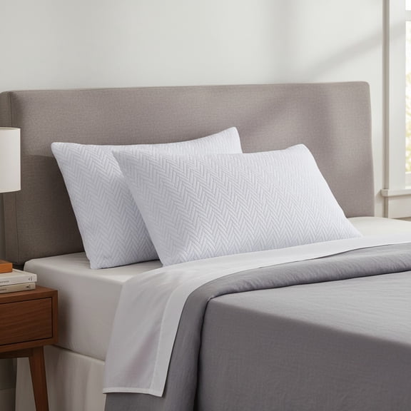 Set of 2 Cooling Sleeping Pillows King Size - Adjustable Soft Microfiber Pillows with Washable Cover for Side, Back & Stomach Sleepers