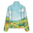 thumbnail image 6 of Jackets for Women Winter Coat Jackets Flannel Stand Collar Jacket(Colorful Dinosaurs in Green Landscape,Size:S-4XL), 6 of 7