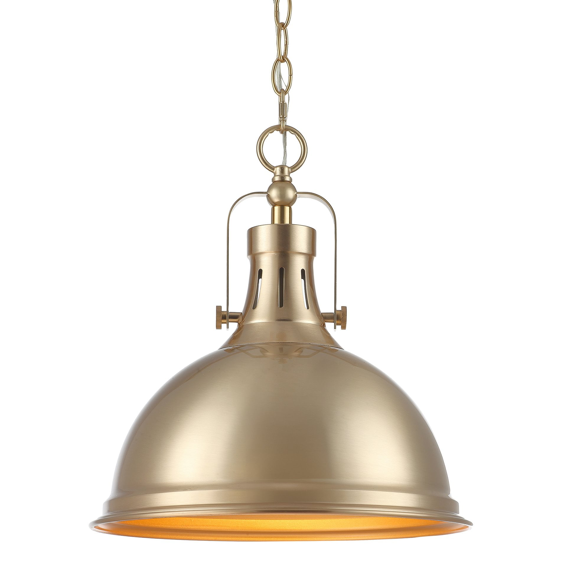 Kira Home Bellevue 4-Light Farmhouse Pendant - Adjustable Modern Chandelier With Cool Brass Finish