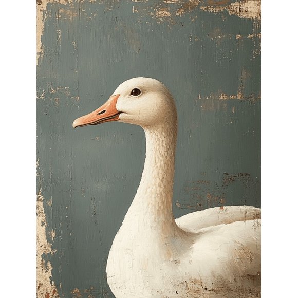 Qisvanset Framed Canvas Wall Art 12x16 Inch Goose Coquette Apartment Nursery Trendy Decor