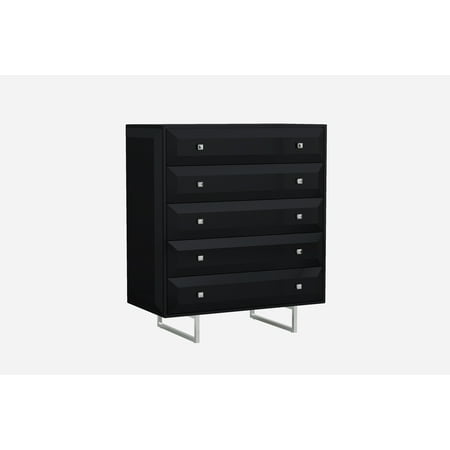 Whiteline Modern Living Black Abrazo Contemporary High Gloss