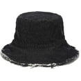 thumbnail image 4 of CoCopeaunts Denim Bucket Hat Retro Ripped Frayed Brim Basin Hat Fashion Street Comfort Fisherman Hat Spring Summer UV Protection, 4 of 8