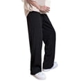 thumbnail image 2 of Pantalones casuales de seda de hielo, pantalones casuales de seda de hielo para hombres, pantalones de pierna ancha, pantalones plisados, funcionamiento suave, 2 of 9