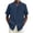 01-Navy, variant on BiZtdJrK Men's Linen Shirts Long Sleeve Mandarin Collar Button Down Shirt Summer Lightweight Breathable Beach Tops Army Green XL