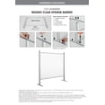 thumbnail image 5 of M&T Displays 31.5x39.37 Inch Clear Hygienic Barrier with Aluminum Bars, Sneeze Guard, Protective Window for Cashiers, Workers, Employers and Customers, Barrier Against Coughing & Sneezing, 5 of 8