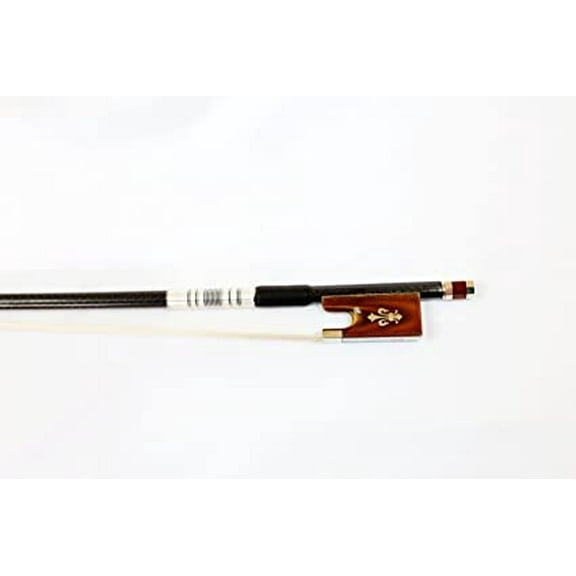 Vio Music #750 Ox-horn Woven Carbon Fiber Fluer-de-lys Inlay Violin Bow, 4/4 Full Size