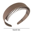 thumbnail image 6 of mdesiwst Women Headband Extra-Wide Anti-Slip Teeth Plastic Hair Hoop Strong Fixation Hairband Washing Face Hair Accessory, 6 of 8
