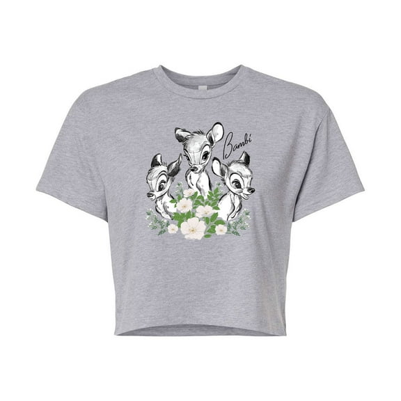 Bambi - Bambi Portrait - Juniors Cropped Cotton Blend T-Shirt