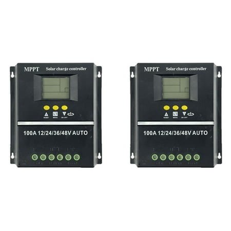 

2X PWM 100A 12V 24V 36V 48V AUTO Solar Panel Charge Controller Solar PV Battery Charger with LCD MPPT Solar Controller