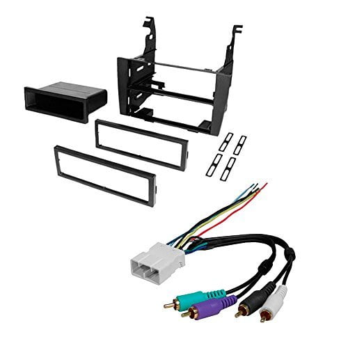 CAR STEREO RADIO KIT DASH INSTALLATION MOUNTING TRIM BEZEL W/ WIRING
