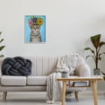 thumbnail image 2 of Stupell Industries Fun Manx Cat Bold Flower Arrangement Portrait Painting , 16 x 20, Design by Coco de Paris, 2 of 8