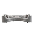 thumbnail image 4 of ACME Ivria Fabric Upholstered Sectional Sofa with 9 Pillows in Gray, 4 of 8