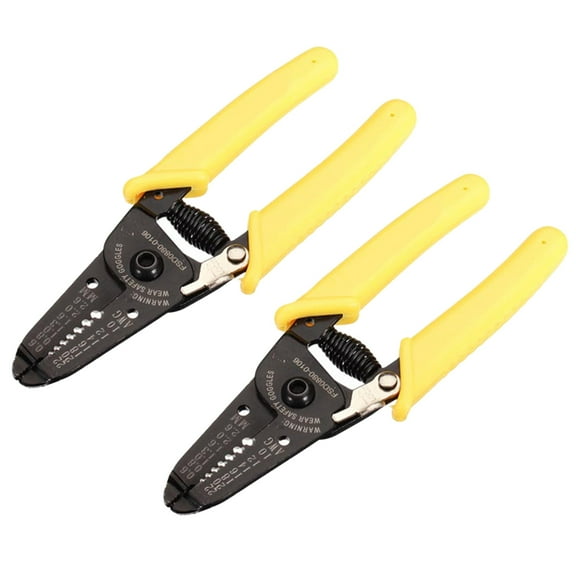 Wideskall 2-Pack 6" inch Multifunctional Cable Wire Stripping Cutter Tool 10-22 AWG Metric Electrical Tool