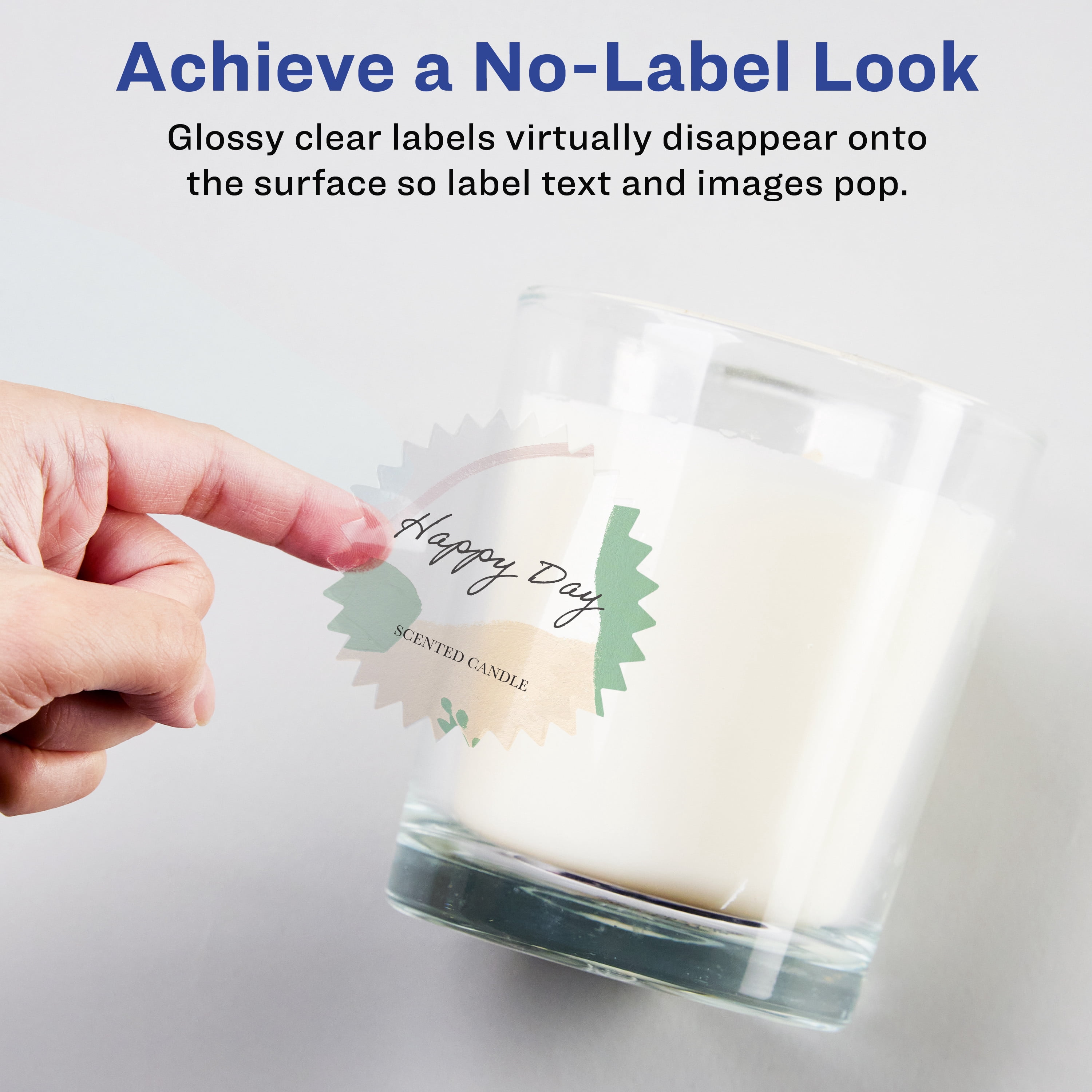 Avery Glossy Clear Starburst Labels, 1", 4,800 Labels