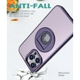 thumbnail image 3 of Allytech iPhone 15 Case Magnetic, Kickstand Matte Tarenslucent Back Cover Slim Fit Wireless Charging Support Anti-Scratch Hybird Rugged Bumper Phone Case Cover for Apple iPhone 15 - Purple, 3 of 6