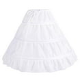 thumbnail image 5 of Aunavey Girls' 3 Hoops Petticoat Full Slip Flower Girl Crinoline Skirt for 4-7 Years, 5 of 7