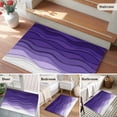 thumbnail image 5 of 2x3 Ft Entryway Area Rug, Purple Ombre Stripes Kitchen Rug Runner Washable Floor Mat, Gradient Abstract Ocean Waves Art Non Slip Indoor Door Mat Throw Carpet for Bathroom Living Room Bedroom, 5 of 8