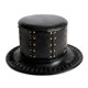 thumbnail image 1 of Sombrero mágico estilo steampunk con tachuelas de piel sintética estilo gótico Top Hat, 1 of 2