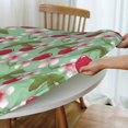 thumbnail image 5 of muroi Flowers and Cherry Round Fitted Tablecloth, Waterproof Round Table Cloth with Elastic Edged Washable Table Cover for Indoor Outdoor Fits 45"-50" Tables, Medium, 5 of 6