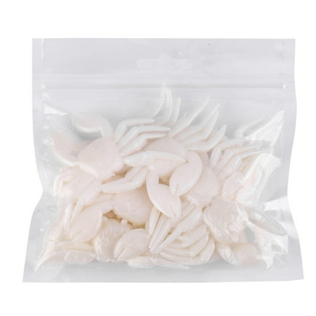3D White Soft Plastic Crab Lures 10PCS Set - Realistic Freshwater Fishing Bait