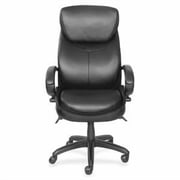 La-Z-Boy Chair - Black Faux Leather Seat - Black Faux Leather Back - High Back - Black - Armrest - 1 Each