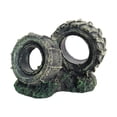 thumbnail image 1 of Aquarium Decor Landscape Forma de neumático Multifuncional fácil configuración creativa escondites Rocas decoradas para la oficina para el hogar, 1 of 8