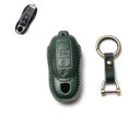 thumbnail image 1 of Funda de cuero genuino Para llave de coche Yashi Para Porsche Cayenne 958 911 Macan Panamera997 944 924 987 Gt3 Cayman Verde, 1 of 5