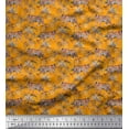 thumbnail image 1 of Soimoi Rayon Crepe Fabric Leaves & Tiger Jungle Printed Craft Fabric by The Yard 46 Inch Wide, 1 of 1