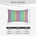 thumbnail image 5 of Binfone Rainbow Peacock Feathers Standard Size Pillowcase, Long Staple Pure Cotton Envelope Closure Pillow Cover (Pillow core not included),14"x20", 5 of 7