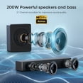 thumbnail image 3 of GEOYEAO Barra de sonido con subwoofer, barra de sonido de 200 W 2.1 canales con sistema de sonido envolvente Dolby Atmos, altavoz de TV Bluetooth de cine en casa ajustable con graves 3D para Smart TV/, 3 of 5