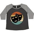thumbnail image 3 of Inktastic Theater Masks Acting Gift Retro Sunset Women's Plus Size T-Shirt, 3 of 5