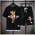 thumbnail image 2 of Conjuntos cortos de lujo con estampado de gato para hombre, ropa de calle de verano de estilo hip hop, ropa de diseñador, camiseta de gran tamaño, pantalones cortos unisex, atuendo de marca para playa, 2 of 5