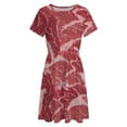 thumbnail image 4 of Meat Sundress Short Sleeve Dress Summer Women Clothes Dress for Women Dresses, 4 of 7