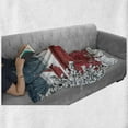 thumbnail image 6 of Winter Soft Flannel Fleece Throw Blanket, Japanese Folk Building Under Snow Snowflakes, Cozy Plush for Indoor and Outdoor Use, 50" x 70", Pink Blue Grey, by Ambesonne, 6 of 6