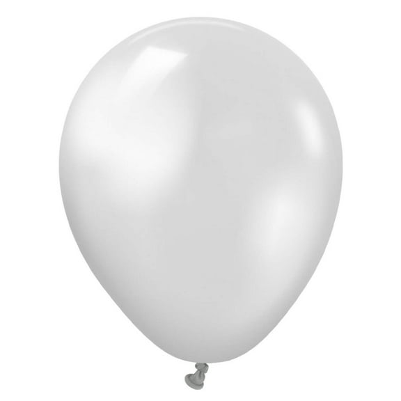 5 inch Kalisan Metallic Silver Latex Balloons (100 Pack) - Party Supplies Decorations