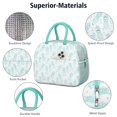 thumbnail image 4 of Lunch Bag Lunch Box for Women Reusable Insulated Lunch Bags,Water-Resistant Doodle Turquoise Blue Pineapples and Stars Cooler Lunch Tote Bag, Large Capacity for Work Travel Picnic, 4 of 6
